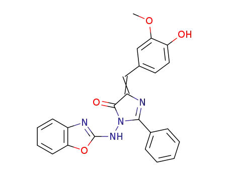 3-(Benzooxazol-2-ylamino)-5-[1-(4-hydroxy-3-methoxy-phenyl)-meth-(Z)-ylidene]-2-phenyl-3,5-dihydro-imidazol-4-one