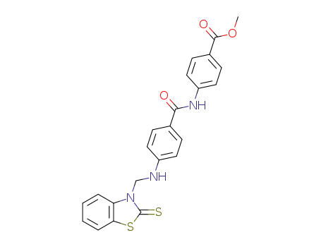 Molecular Structure of 88351-73-9 (methyl 4-[(3-{[(2-thioxo-1,3-benzothiazol-3(2H)-yl)methyl]amino}benzoyl)amino]benzoate)