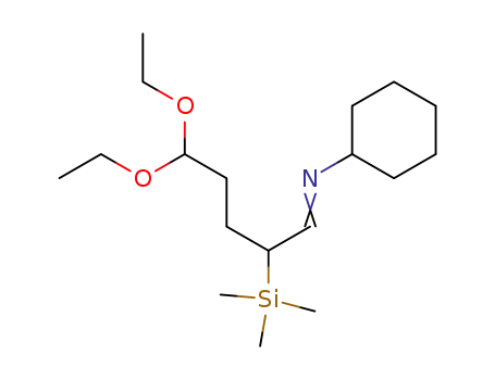 Cyclohexyl-[5,5-diethoxy-2-trimethylsilanyl-pent-(E)-ylidene]-amine