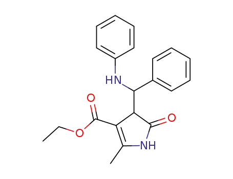 2-Methyl-5-oxo-4-(phenyl-phenylamino-methyl)-4,5-dihydro-1H-pyrrole-3-carboxylic acid ethyl ester