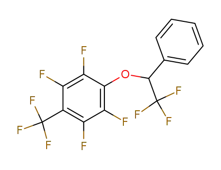 Molecular Structure of 104676-21-3 (α-trifluoromethylbenzyl 4-trifluoromethyltetrafluorophenyl ether)