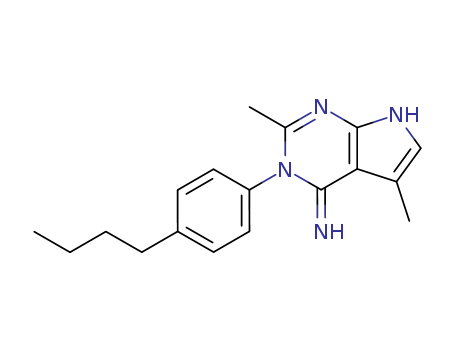 4H-Pyrrolo[2,3-d]pyrimidin-4-imine,3-(4-butylphenyl)-3,7-dihydro-2,5-dimethyl- cas  88366-19-2