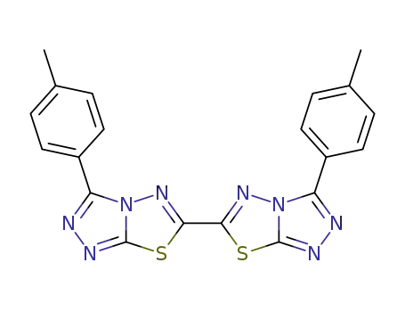 Molecular Structure of 113486-92-3 (6,6'-Bi-1,2,4-triazolo[3,4-b][1,3,4]thiadiazole, 3,3'-bis(4-methylphenyl)-)