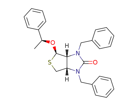 4-<(S)-1-Phenylethoxy>-<3aR-(3aα,4α,6aα)>-tetrahydro-1,3-bis(phenylmethyl)-1H-thieno<3,4-d>imidazol-2(3H)-one