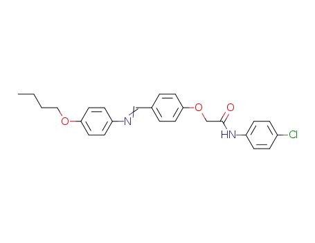 Molecular Structure of 88951-36-4 (Acetamide,
2-[4-[[(4-butoxyphenyl)imino]methyl]phenoxy]-N-(4-chlorophenyl)-)