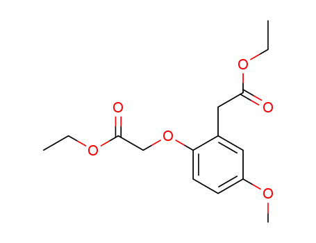 Molecular Structure of 76322-20-8 (ethyl(2-ethoxycarbonylmethoxy-5-methoxyphenyl)acetate)