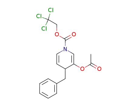 Molecular Structure of 105621-27-0 (1(4H)-Pyridinecarboxylic acid, 3-(acetyloxy)-4-(phenylmethyl)-,
2,2,2-trichloroethyl ester)