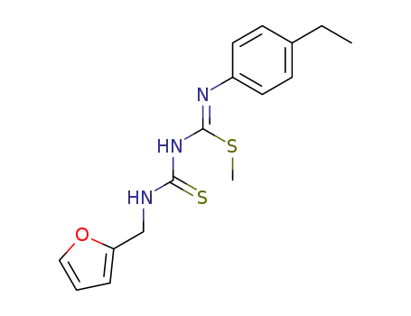 Carbamimidothioic acid,N-(4-ethylphenyl)-N'-[[(2-furanylmethyl)amino]thioxomethyl]-, methylester