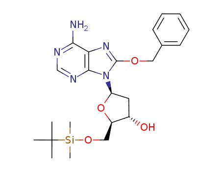 (2R,3S,5R)-5-(6-Amino-8-benzyloxy-purin-9-yl)-2-(tert-butyl-dimethyl-silanyloxymethyl)-tetrahydro-furan-3-ol