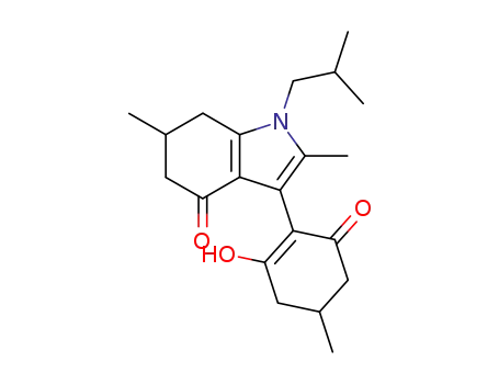 3-(2-Hydroxy-4-methyl-6-oxo-cyclohex-1-enyl)-1-isobutyl-2,6-dimethyl-1,5,6,7-tetrahydro-indol-4-one