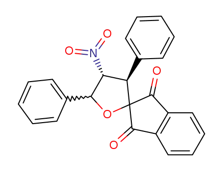 Molecular Structure of 120393-35-3 (3'-nitro-2',4'-diphenyl-spiro(1H-indene-2,5'-tetrahydrofuran)-1,3(2H)-dione)
