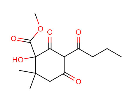 2-butyryl-4-hydroxy-5,5-dimethyl-4-methoxycarbonyl-1,3-cyclohexanedione
