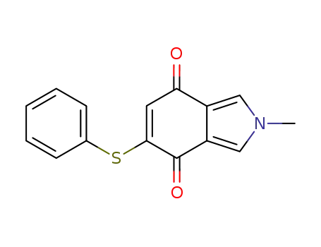 Molecular Structure of 139592-95-3 (2H-Isoindole-4,7-dione, 2-methyl-5-(phenylthio)-)