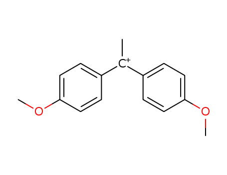Molecular Structure of 25836-80-0 (Ethylium, 1,1-bis(4-methoxyphenyl)-)