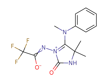 3,4-Dihydro-4,4-dimethyl-5-(N-methyl-N-phenylamino)-2-oxo-2H-imidazolium-trifluoroacetamidat