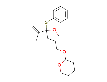 2H-Pyran,
tetrahydro-2-[[4-methoxy-5-methyl-4-(phenylthio)-5-hexenyl]oxy]-