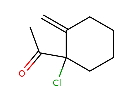 Molecular Structure of 81454-85-5 (1-(1-Chloro-2-methylene-cyclohexyl)-ethanone)