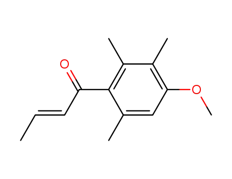 Molecular Structure of 122567-30-0 ((E)-1-(4-Methoxy-2,3,6-trimethyl-phenyl)-but-2-en-1-one)