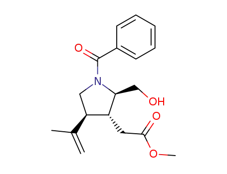 ((2R,3R,4S)-1-Benzoyl-2-hydroxymethyl-4-isopropenyl-pyrrolidin-3-yl)-acetic acid methyl ester