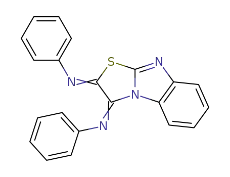 Molecular Structure of 146680-38-8 (N-(2-(phenylimino)[1,3]thiazolo[3,2-a]benzimidazol-3(2H)-ylidene)aniline)