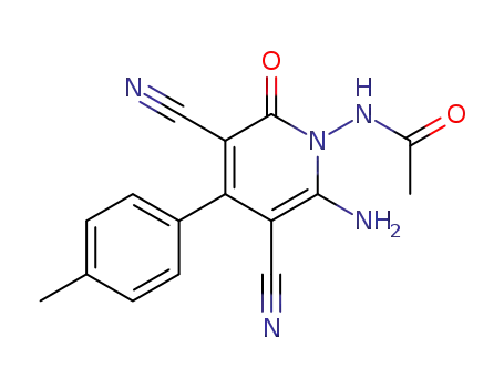 1-acetamido-6-amino-2-oxo-4-p-tolyl-1,2-dihydropyridine-3,5-dicarbonitrile