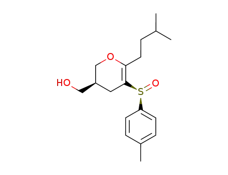 Molecular Structure of 113002-40-7 ([(S)-6-(3-Methyl-butyl)-5-((S)-toluene-4-sulfinyl)-3,4-dihydro-2H-pyran-3-yl]-methanol)