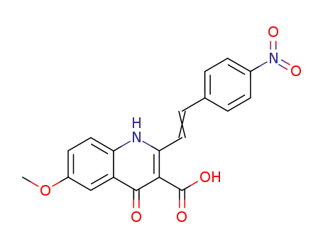 6-Methoxy-2-[(E)-2-(4-nitro-phenyl)-vinyl]-4-oxo-1,4-dihydro-quinoline-3-carboxylic acid