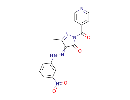 5-Methyl-4-[(3-nitro-phenyl)-hydrazono]-2-(pyridine-4-carbonyl)-2,4-dihydro-pyrazol-3-one
