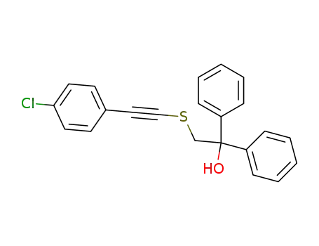 2-(4-Chloro-phenylethynylsulfanyl)-1,1-diphenyl-ethanol