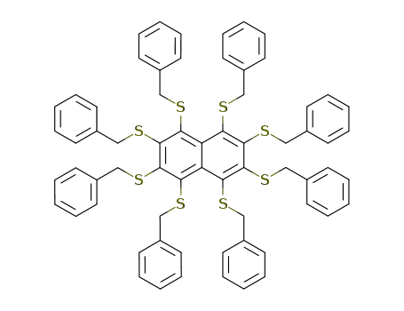 Molecular Structure of 133494-13-0 (1,2,3,4,5,6,7,8-Octakis-benzylsulfanyl-naphthalene)