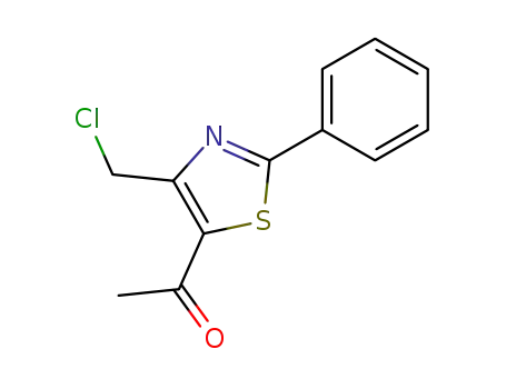 Molecular Structure of 41981-05-9 (1-[4-(Chloromethyl)-2-phenyl-5-thiazolyl]ethanone)