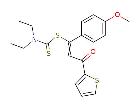 Molecular Structure of 106110-67-2 (Carbamodithioic acid, diethyl-,
1-(4-methoxyphenyl)-3-oxo-3-(2-thienyl)-1-propenyl ester)