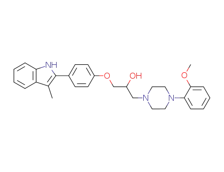 4-(2-Methoxyphenyl)-alpha-((4-(3-methyl-1H-indol-2-yl)phenoxy)methyl)-1-piperazineethanol