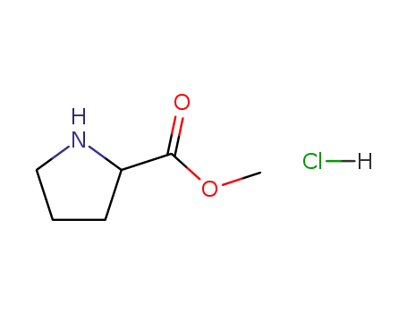 Molecular Structure of 65365-28-8 (Methyl pyrrolidine-2-carboxylate hydrochloride)