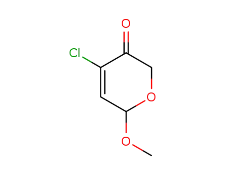 Molecular Structure of 126641-76-7 (2H-Pyran-3(6H)-one,  4-chloro-6-methoxy-)