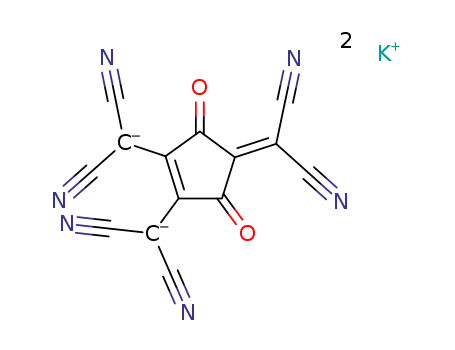 Molecular Structure of 72893-87-9 (Potassio[2,5-dioxo-3,4-bis(dicyanomethylene)-1-potassiocyclopentyl]methanedicarbonitrile)