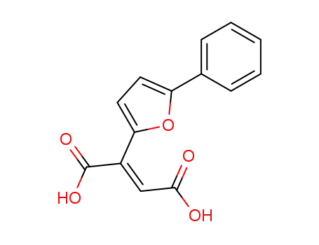 Molecular Structure of 84185-79-5 ((E)-2-(5-Phenyl-furan-2-yl)-but-2-enedioic acid)