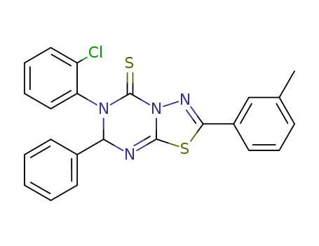 6-(2-Chloro-phenyl)-7-phenyl-2-m-tolyl-6,7-dihydro-[1,3,4]thiadiazolo[3,2-a][1,3,5]triazine-5-thione