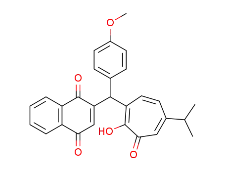 1,4-Naphthalenedione,
2-[[2-hydroxy-5-(1-methylethyl)-3-oxo-1,4,6-cycloheptatrien-1-yl](4-meth
oxyphenyl)methyl]-