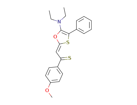 α-(diethylamino-5 phenyl-4 oxathiole-1,3 ylidene-2) p-methoxythioacetophenone