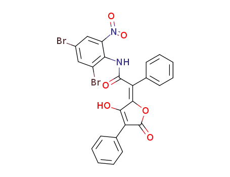 N-(2,4-Dibromo-6-nitro-phenyl)-2-[3-hydroxy-5-oxo-4-phenyl-5H-furan-(2E)-ylidene]-2-phenyl-acetamide