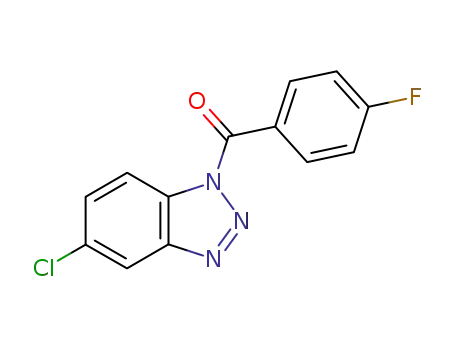 Molecular Structure of 76884-06-5 (5-Chlor-1-(4-fuorbenzoyl)benzotriazol)