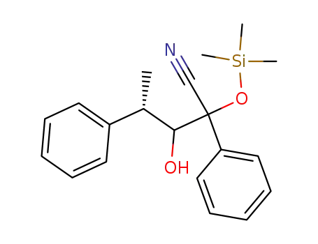 Molecular Structure of 119788-70-4 (3-Hydroxy-2,4-diphenyl-2-(trimethylsilyl)pentannitril)