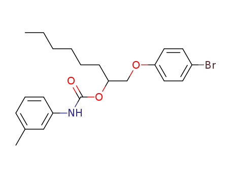 Carbamic acid, (3-methylphenyl)-, 1-[(4-bromophenoxy)methyl]heptyl
ester
