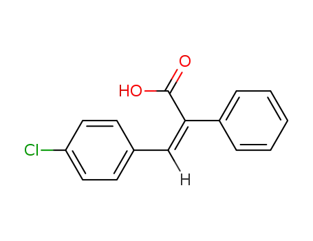 Molecular Structure of 19319-31-4 ((Z)-3-(4-chlorophenyl)-2-phenylprop-2-enoic acid)