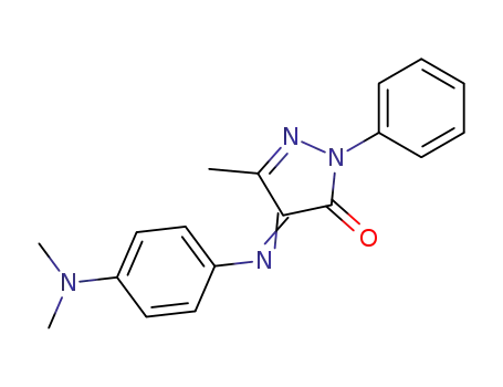 Molecular Structure of 1456-89-9 (2-Phenyl-4-[[4-(dimethylamino)phenyl]imino]-5-methyl-2H-pyrazole-3(4H)-one)
