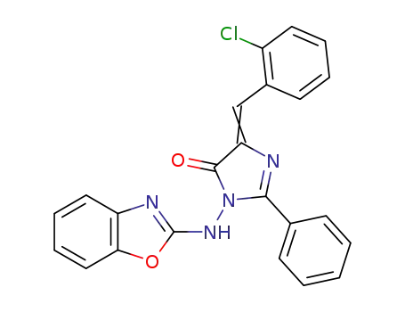 3-(Benzooxazol-2-ylamino)-5-[1-(2-chloro-phenyl)-meth-(Z)-ylidene]-2-phenyl-3,5-dihydro-imidazol-4-one