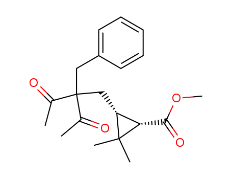 (1S,3R)-3-(2-Acetyl-2-benzyl-3-oxo-butyl)-2,2-dimethyl-cyclopropanecarboxylic acid methyl ester