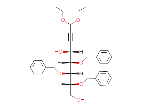 5,6,7-Tri-O-benzyl-2,2,3,3-tetradehydro-2,3-dideoxy-D-ido-octose Diethyl Acetal