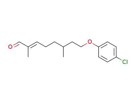 Molecular Structure of 139373-02-7 (2-Octenal, 8-(4-chlorophenoxy)-2,6-dimethyl-, (E)-)